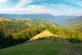 carpathian mountain rural landscape in the morning