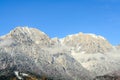 Carpathian mountains, Bucegi with Caraiman Peak, clouds, snow