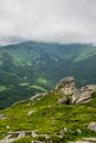 Mountains in the fog Royalty Free Stock Photo