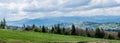 Spring panorama of the Carpathian Mountains Royalty Free Stock Photo