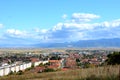 Carpathian Mountains. Landscape of the town Codlea, in Transzlvania, Romania. Royalty Free Stock Photo