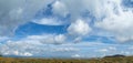 Carpathian mountains Ukraine cloudscape panoramic view Royalty Free Stock Photo