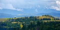 Carpathian rural landscape in early autumn Royalty Free Stock Photo