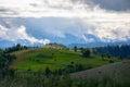 Carpathian rural landscape in early autumn Royalty Free Stock Photo