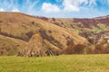 Carpathian rural landscape in early spring Royalty Free Stock Photo