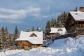 Carpathian winter landscape, Ukraine Royalty Free Stock Photo