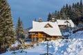 Carpathian winter landscape, Ukraine Royalty Free Stock Photo
