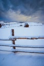 Carpathian winter valley Royalty Free Stock Photo