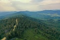 Carpathians from the birds flight height Royalty Free Stock Photo