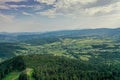 Carpathians from the birds flight height Royalty Free Stock Photo