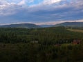 Carpathians from the birds flight height Royalty Free Stock Photo