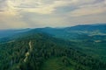 Carpathians from the birds flight height Royalty Free Stock Photo