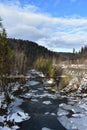 Carpathins lanscape in sunny winter day Royalty Free Stock Photo