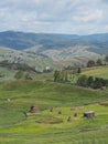 Carpatian mountains view from the top