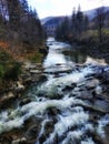 Carpatian waterfall Ukraine nature