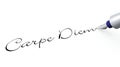 Carpe diem inscription Royalty Free Stock Photo