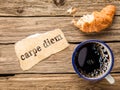 Carpe Diem inspirational message on torn paper Royalty Free Stock Photo