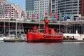 Carpentaria red Commonwealth lightship in Sydney Darling Harbor Royalty Free Stock Photo