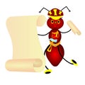 Carpenter ant with plans