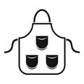 Carpenter apron icon, simple style