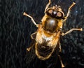 Hover Fly Body Shot Up Close Macro