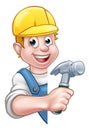 Carpenter Builder Cartoon Character