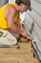 Carpenter Caulking Royalty Free Stock Photo