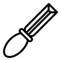 Carpenter chisel icon, outline style