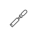 Carpenter chisel line icon