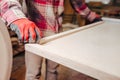 Woodworker makes plywood product