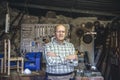 Carpenter in his workshop Royalty Free Stock Photo