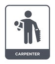 carpenter icon in trendy design style. carpenter icon isolated on white background. carpenter vector icon simple and modern flat Royalty Free Stock Photo