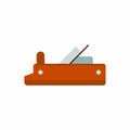 Carpenter plane icon. Wood plane vector icon for web design isolated on white background. Vintage shaving wood plane flat style