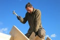 Carpenter on roof