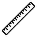 Carpenter ruler icon, outline style Royalty Free Stock Photo