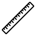 Carpenter ruler icon, outline style