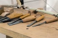 Carpenter`s gouges and chisels