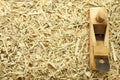 Carpenter's plane on a sawdust