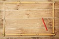 Carpenter's ruler and pencil Royalty Free Stock Photo