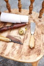 Carpenter`s tool in the carpenter`s tool in the workshop