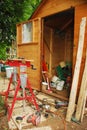 Carpenter's Work Bench and Messy Garden Shed