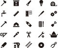 Carpenter tool icon set