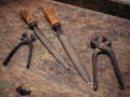Carpenter tools in carpentry Royalty Free Stock Photo