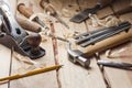 Carpenter tools Royalty Free Stock Photo