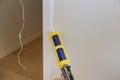 Carpenter using for when you need to cover small holes and tiny cracks prior to painting, painter s caulk, an acrylic latex