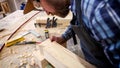 Experienced carpenter in workshop