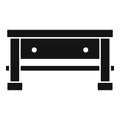 Carpenter work table icon, simple style