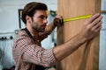 Carpenter working on his craft Royalty Free Stock Photo