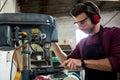 Carpenter working on his craft Royalty Free Stock Photo