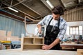 Carpenter working on his craft Royalty Free Stock Photo